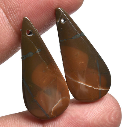 100% Natural Bloodstone Drill Pair - Loose Fancy Bloodstone Matching Pair