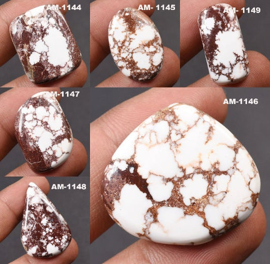 Natural Wild Horse Magnesite Cabochon - Mixed Shaped Wholesale Gemstone