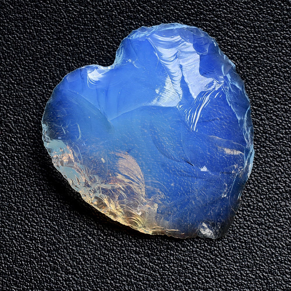 Blue Opalite Hearts – Opalite Carving Crystal Healing Stones for Gifts