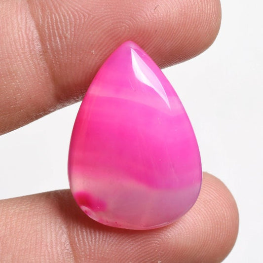 Roses Pink Botswana Agate Gemstone – Small Pear Cabochons for Rings