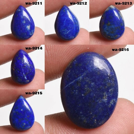 Natural Blue Lapis Lazuli Cabochon - Pear Shaped Lapis Stone for Jewelry Making