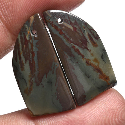 100% Natural Bloodstone Drill Pair - Loose Fancy Bloodstone Matching Pair