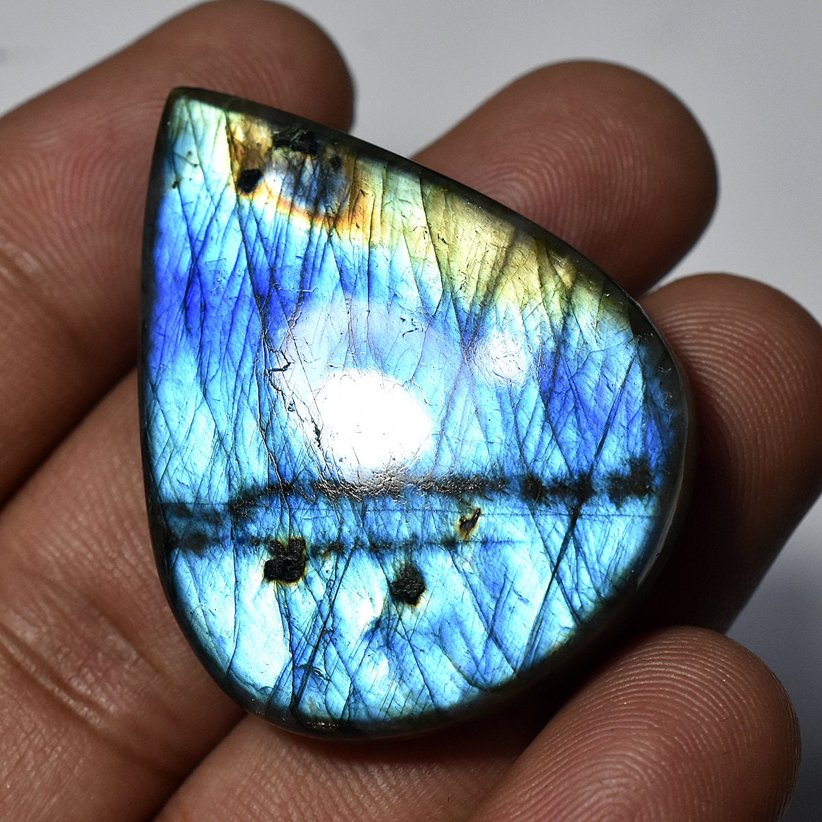 100% Natural Super Flashy Labradorite Cabochon – Premium Loose Gemstone