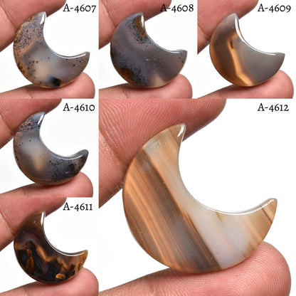 Wholesale Multi-Color Montana Agate Moon – Half Moon Agate Gemstone for Jewelry Making