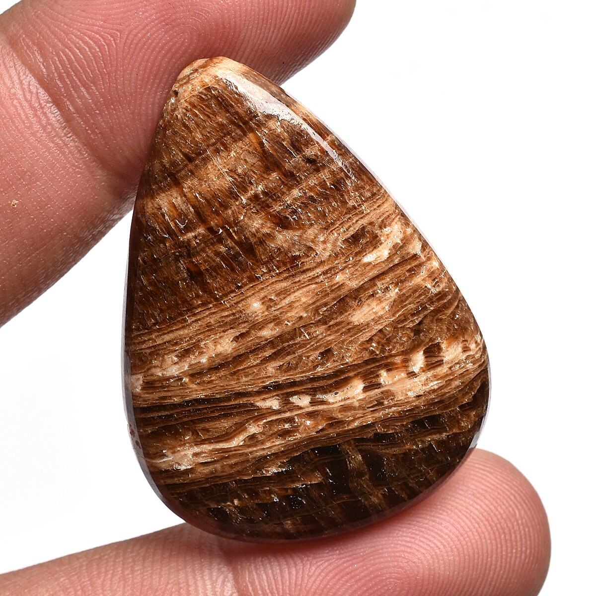 Natural Brown Aragonite Gemstone - Oval Shape Aragonite Cabochon, Loose Wholesale Gemstone