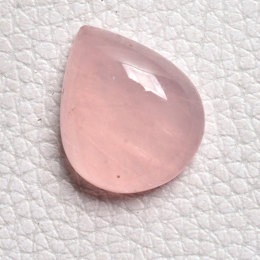 Natural Rose Quartz Cabochon - Pear Shape Loose Stone for Jewelry