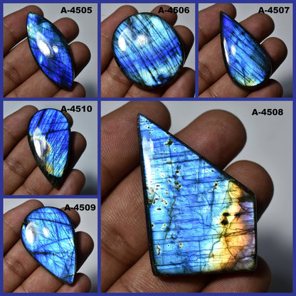 AAA Blue Fire Labradorite Cabochon – Marquise, Oval, Pear Shaped Loose Gemstones