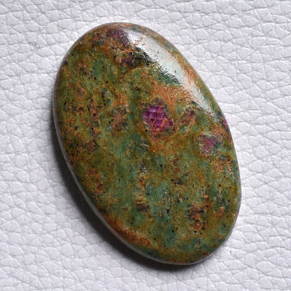 Green Smooth Ruby Fuchsite cabochons - loose Stone For Pendant