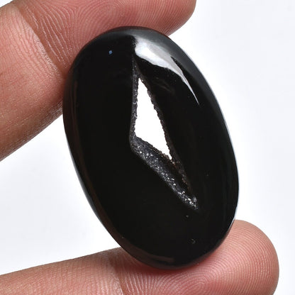 Wholesale Black Window Druzy Gemstone Cabochon – Crystal Stone