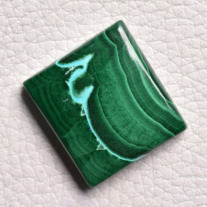 High-Quality Malachite Cabochon - Vibrant Green Gemstone for Designer Jewelry