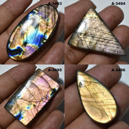 Yellow Flashy Labradorite Cabochon - Wholesale Loose Stones for Jewelry Making