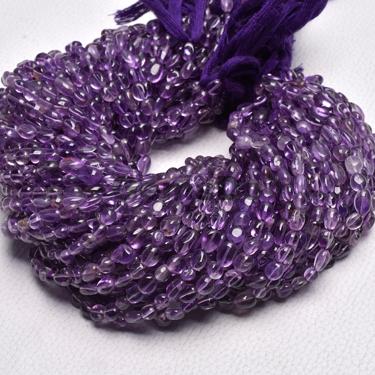 Natural Amethyst Nugget Beads -12 Inch Strand of Purple Gemstone Beads