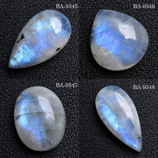 Blue Fire Rainbow Moonstone Cabochon - Mix Shaped Gemstones