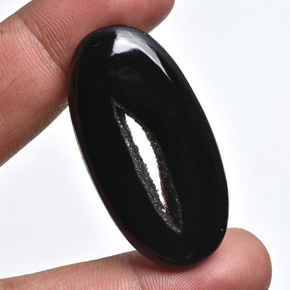 Wholesale Black Window Druzy Gemstone Cabochon – Crystal Stone