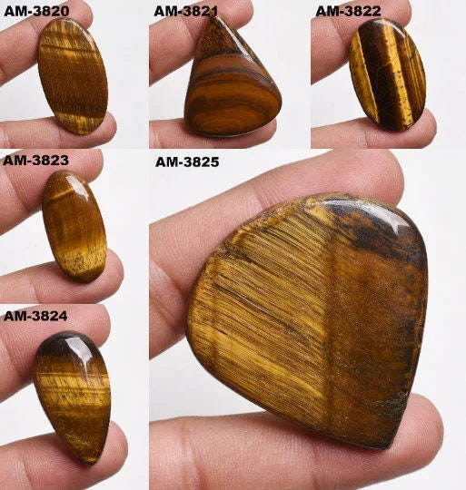 Beautiful Tiger's Eye Cabochon – Oval Shape Natural Gemstone with Flat Back