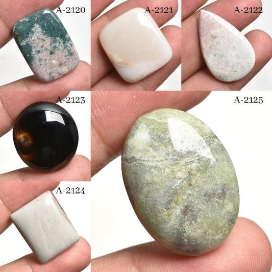 Wild Horse Cabochon - Smooth Oval Shaped Magnesite Gemstone, Polished Loose Stone