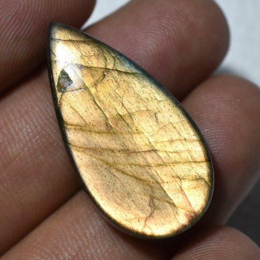 Yellow Flashy Labradorite Cabochon - Wholesale Loose Stones for Jewelry Making