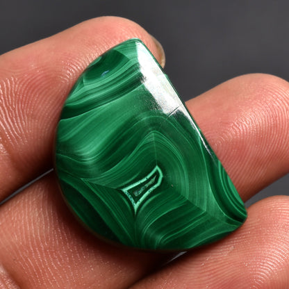 Malachite Fancy Shape Cabochon - Natural Green Malachite