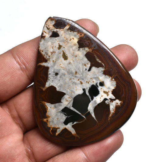 Natural Pear Shape Septarian Cabochon – Loose Crystal Stone