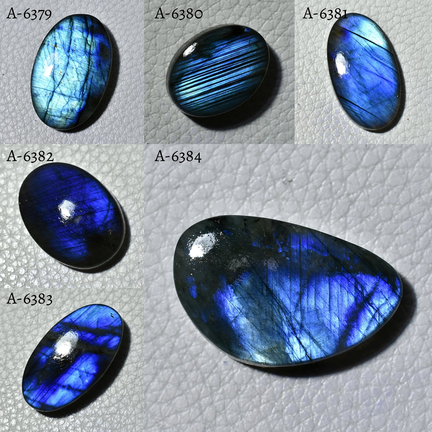 Blue Labradorite Gemstone Lot - Mix Shape Cabochons