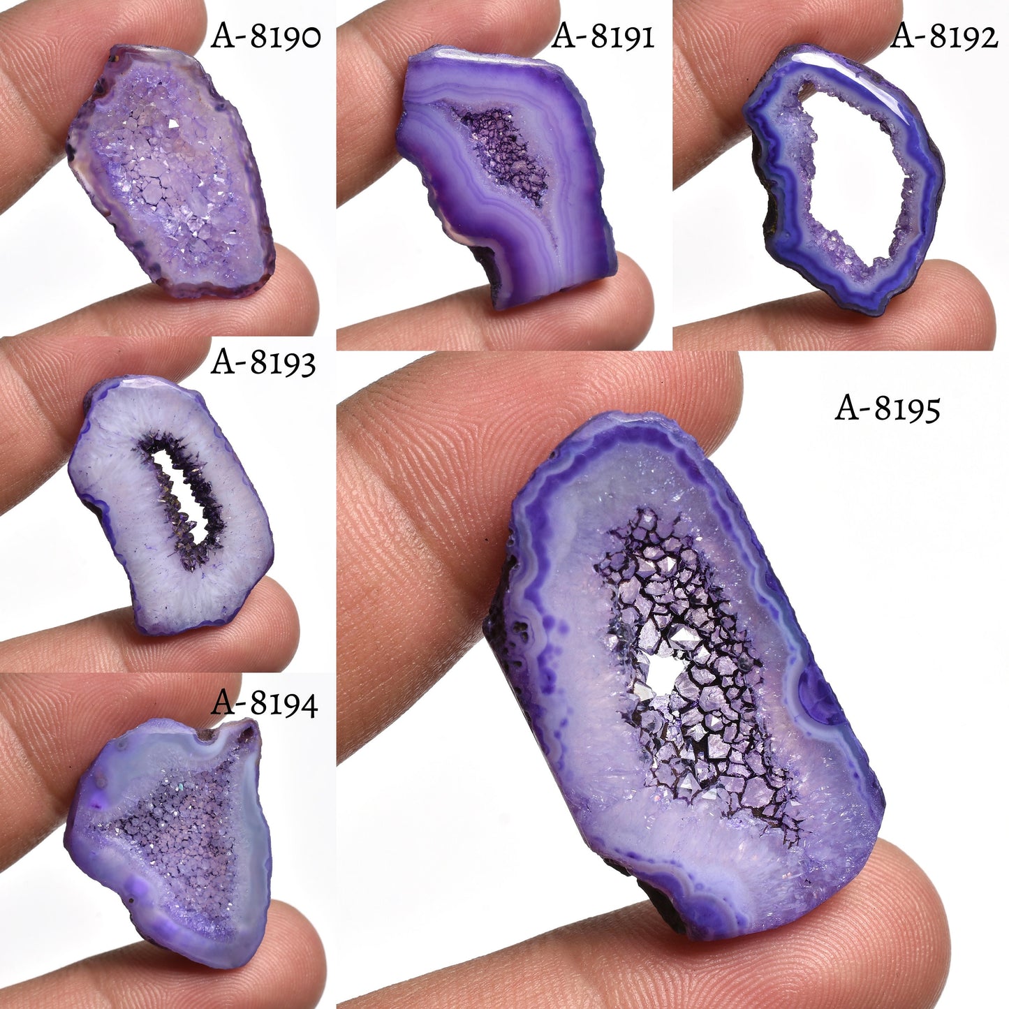 Purple Window Druzy Wholesale Crystal - Sparkling Agate & Solar Quartz Slices