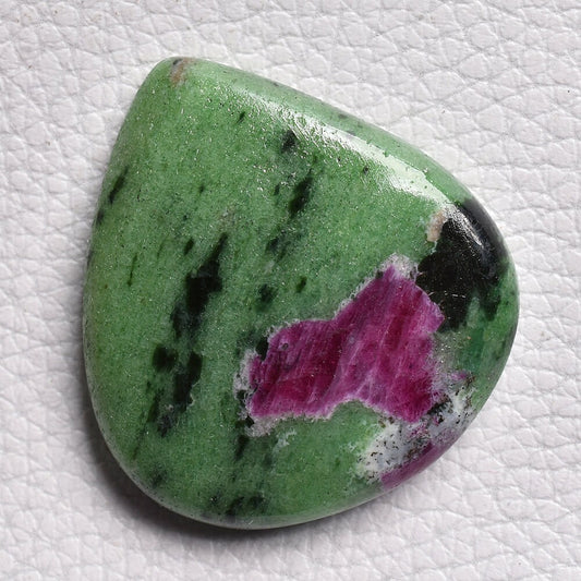 Beautiful Red Ruby Zoisite Cabochon – Natural Pear-Shaped Gemstones for Jewelry