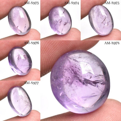 Purple Amethyst Gemstone - Oval Loose Stone for Rings