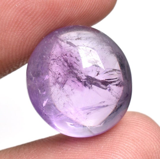 Purple Amethyst Gemstone - Oval Loose Stone for Rings