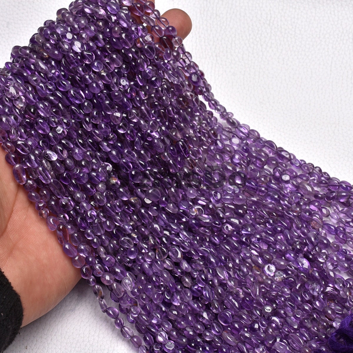 Natural Amethyst Nugget Beads -12 Inch Strand of Purple Gemstone Beads