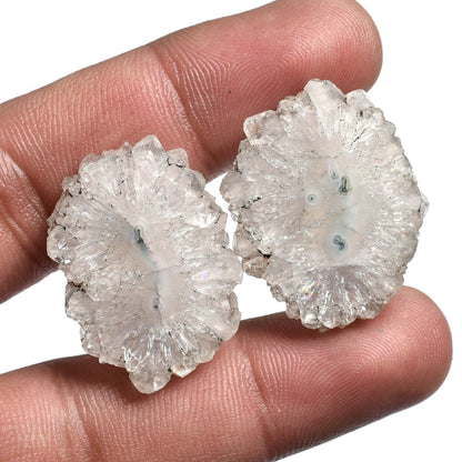 Solar Quartz Gemstone Earrings & Window Druzy Slice Wholesale Pairs