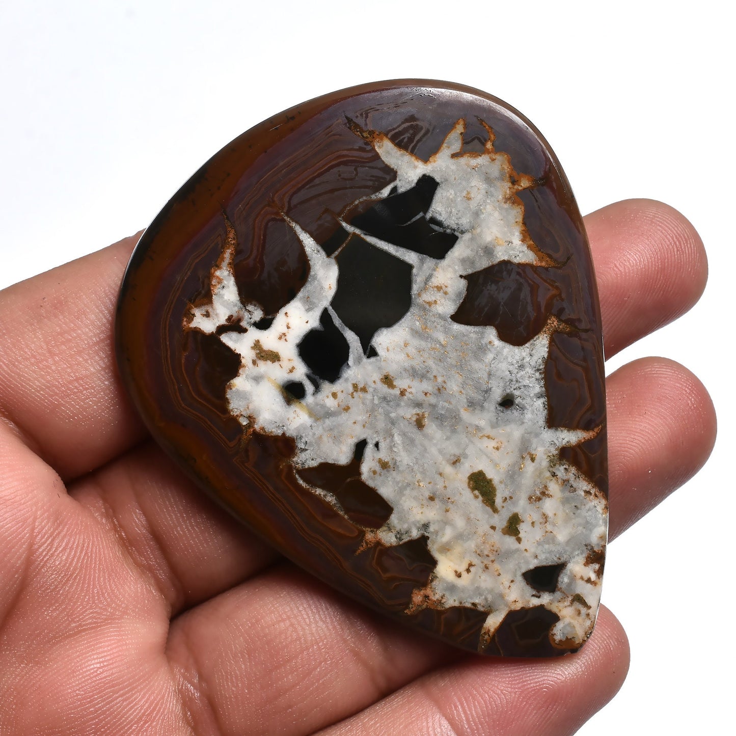 Natural Pear Shape Septarian Cabochon – Loose Crystal Stone