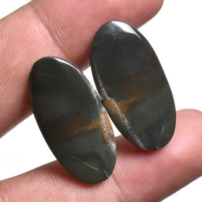 Bloodstone Drill Gemstone Pair - Matching Blood stone for Earring Jewelry Making