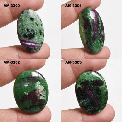 Natural Ruby Zoisite Cabochon - Oval Shape Ruby Zoisite Stone