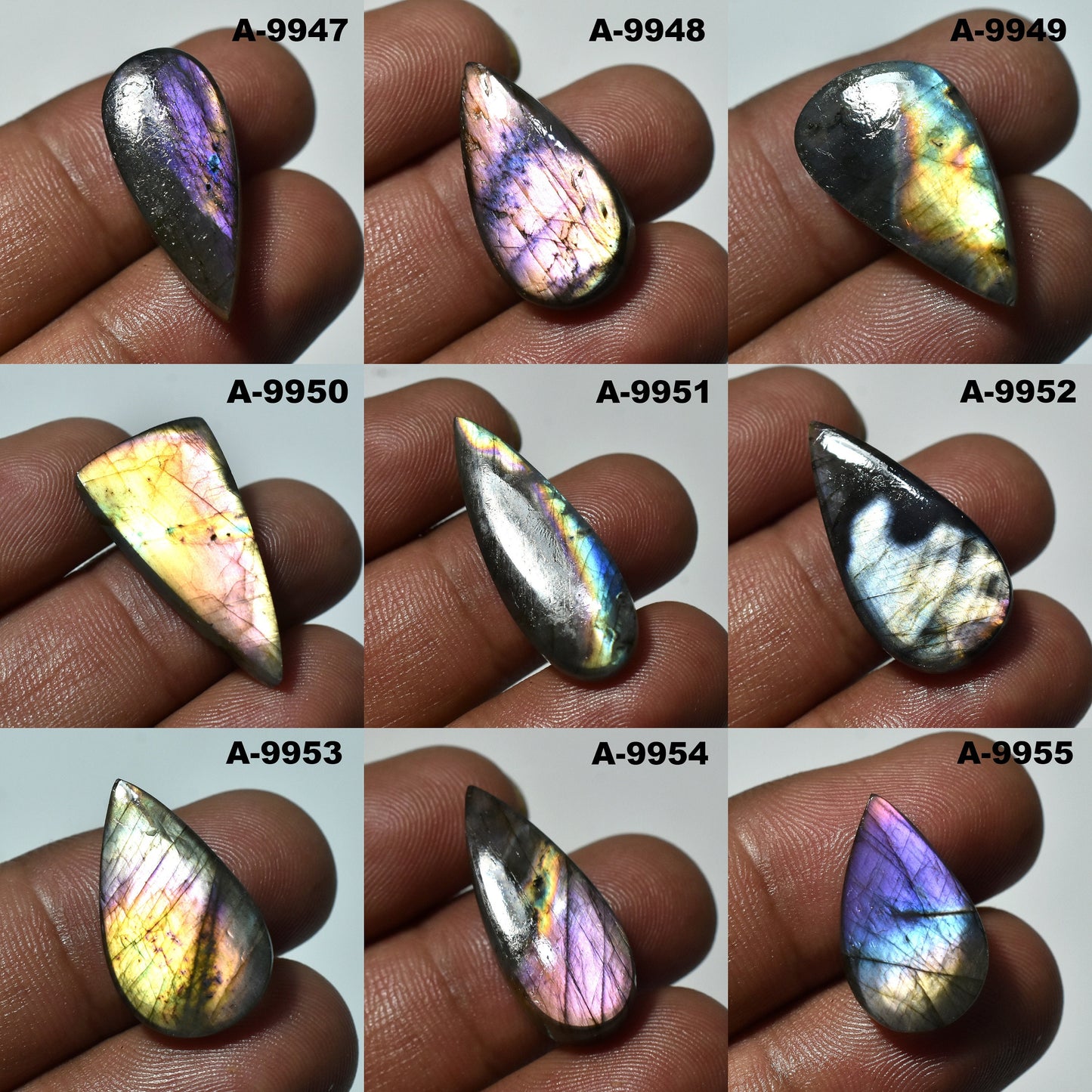 Top Quality Purple Labradorite Cabochon - Pear Shape Gemstone