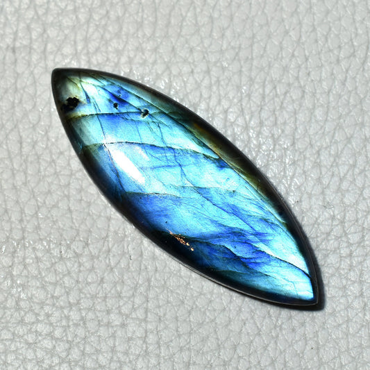 Blue Fire Labradorite Cabochon - Marquise-Oval Smooth Loose Stone for Jewelry