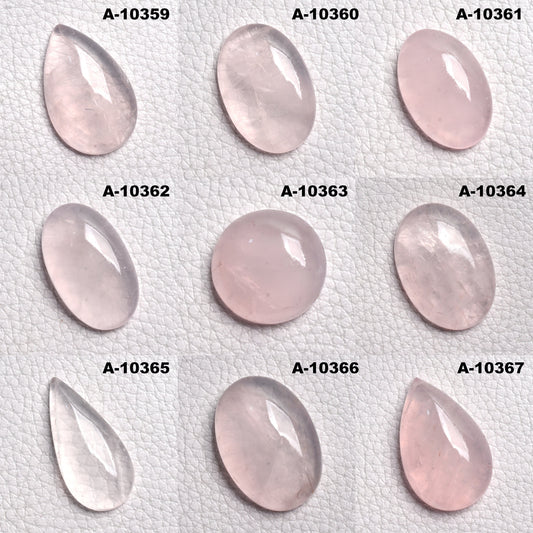 Natural Rose Quartz Crystal Loose Cabochons - Pink Mix Shape Gemstone