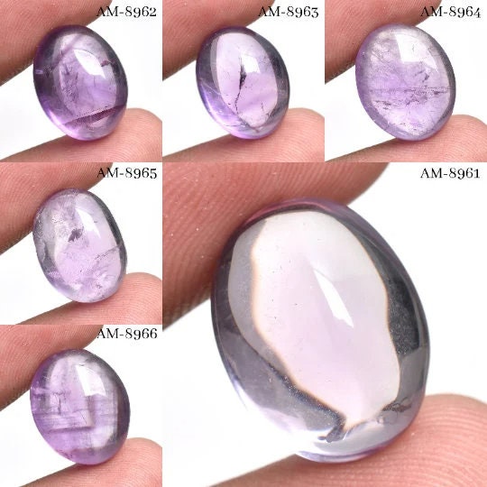 Wholesale Purple Amethyst Cabochons - Natural Amethyst Loose Oval Shape Stones