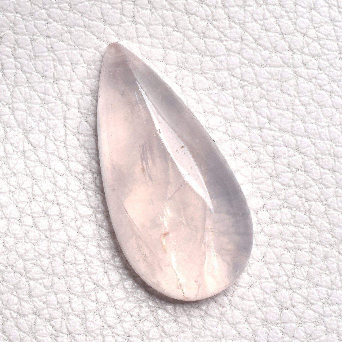 Pink Rose Quartz Smooth Crystals - Oval Shaped Polished Flat Back Cabochon