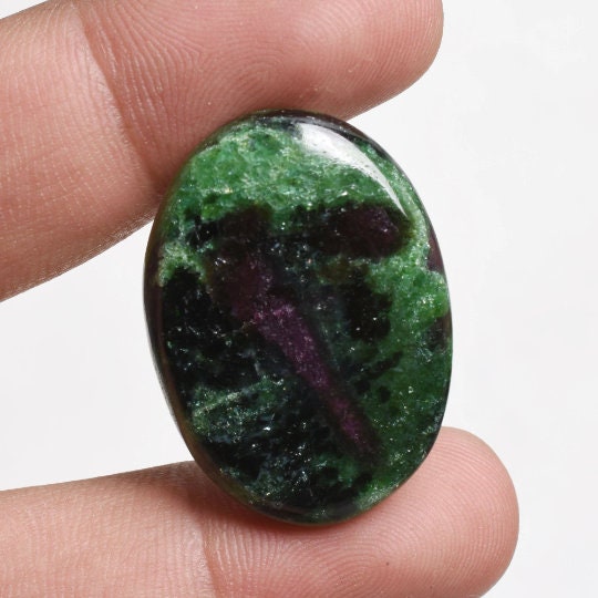 Natural Ruby Zoisite Cabochon - Oval Shape Ruby Zoisite Stone