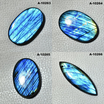 Blue Fire Labradorite Cabochon - Marquise-Oval Smooth Loose Stone for Jewelry