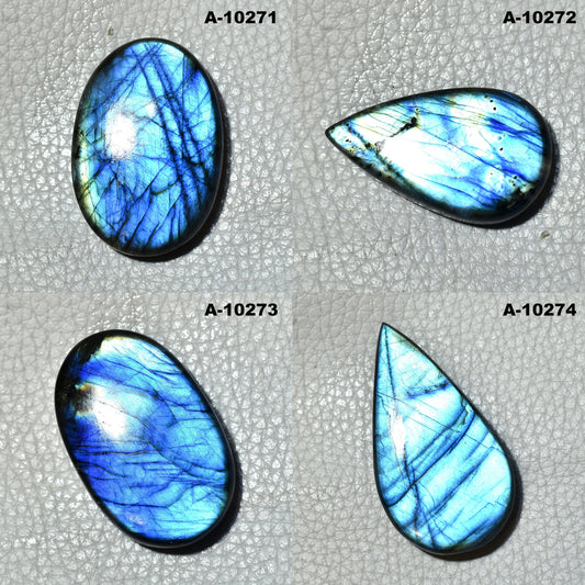 Blue Fire Labradorite Cabochon - Multiple Shape Gemstone for Pendants & Custom Jewelry