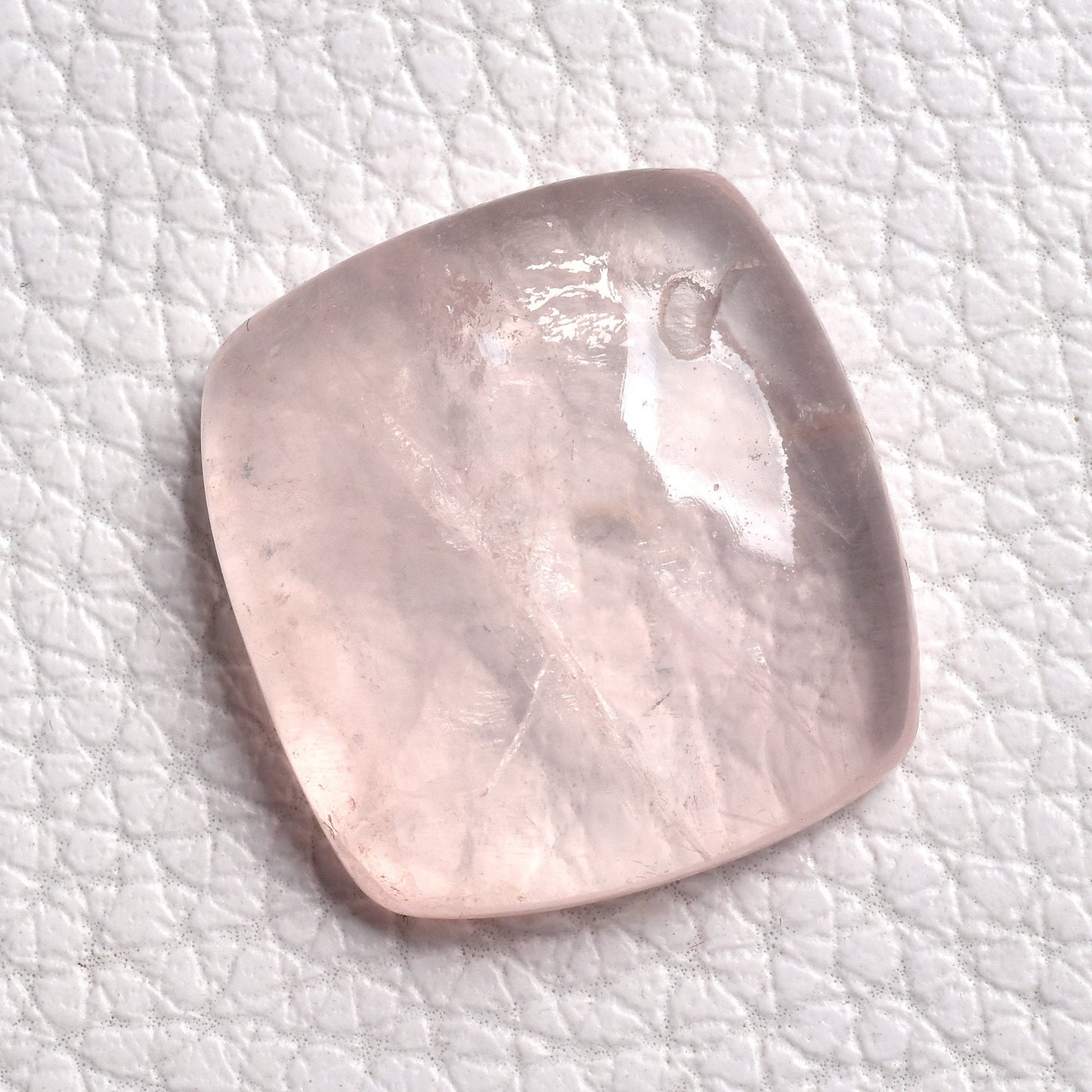 Pink Rose Quartz Smooth Crystals - Oval Shaped Polished Flat Back Cabochon