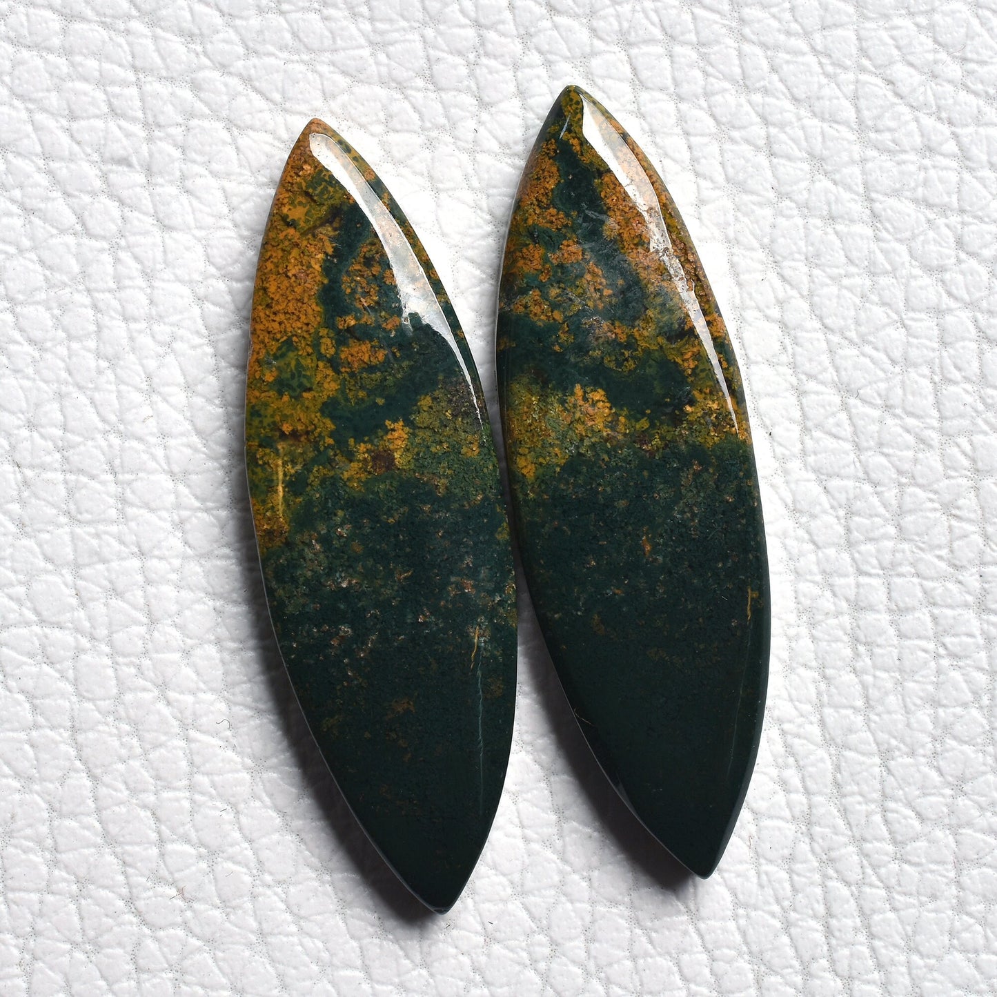 Green Unakite Gemstone Pair - Loose Unakite Stone for Earrings & Jewelry Making at Wholesale Prices