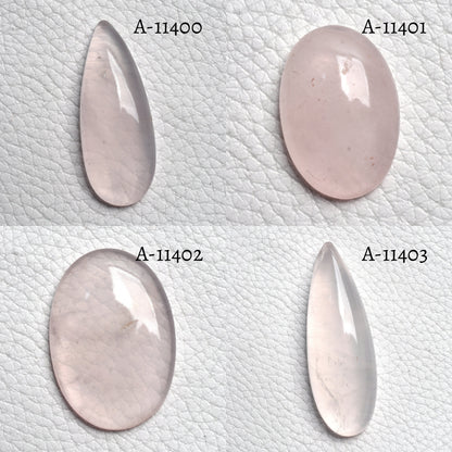 Pink Rose Quartz Gemstone - Natural Oval & Pear Shape Cabochons, Wholesale for Jewelry Making