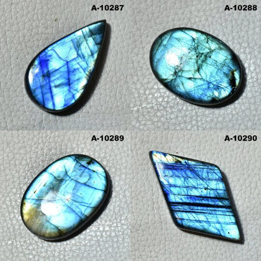 Amazing Blue Fire Labradorite Cabochon - Mixed Shape Healing Crystal Gemstone