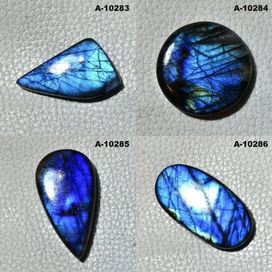 Blue Fire Labradorite Cabochon – Stunning Mixed Shape Healing Crystal