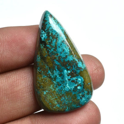 Natural Shattuckite Azurite Cabochon - Smooth Polished Gemstone for Pendants