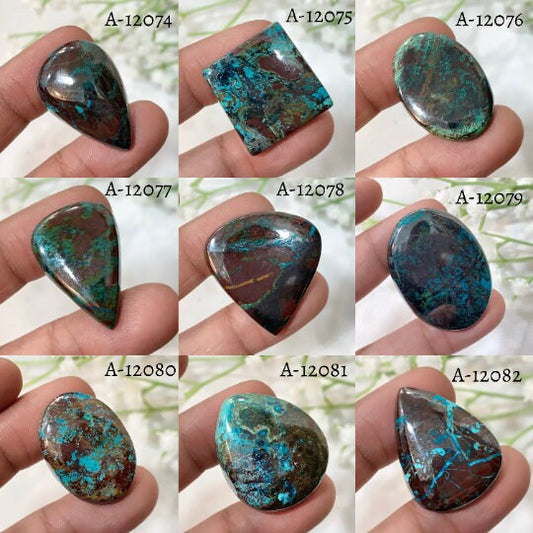 Natural Shattuckite Cabochon - Mix Shape Loose Gemstone for Jewelry Making