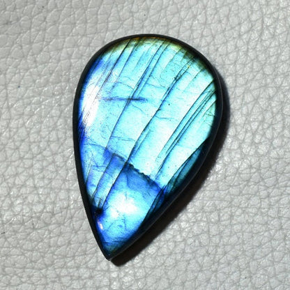 Amazing Blue Fire Labradorite Cabochon – Pear Shape Healing Crystal Gemstone