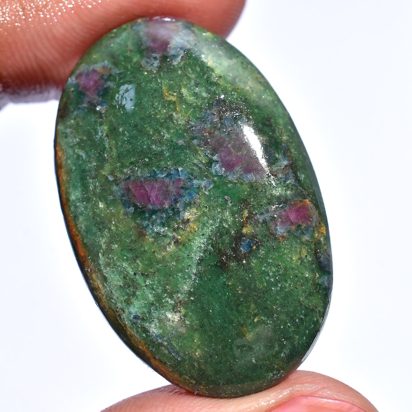 100% Natural Ruby Fuchsite Loose Cabochon - Wholesale Price Smooth Gemstone Crystal for Jewelry Making